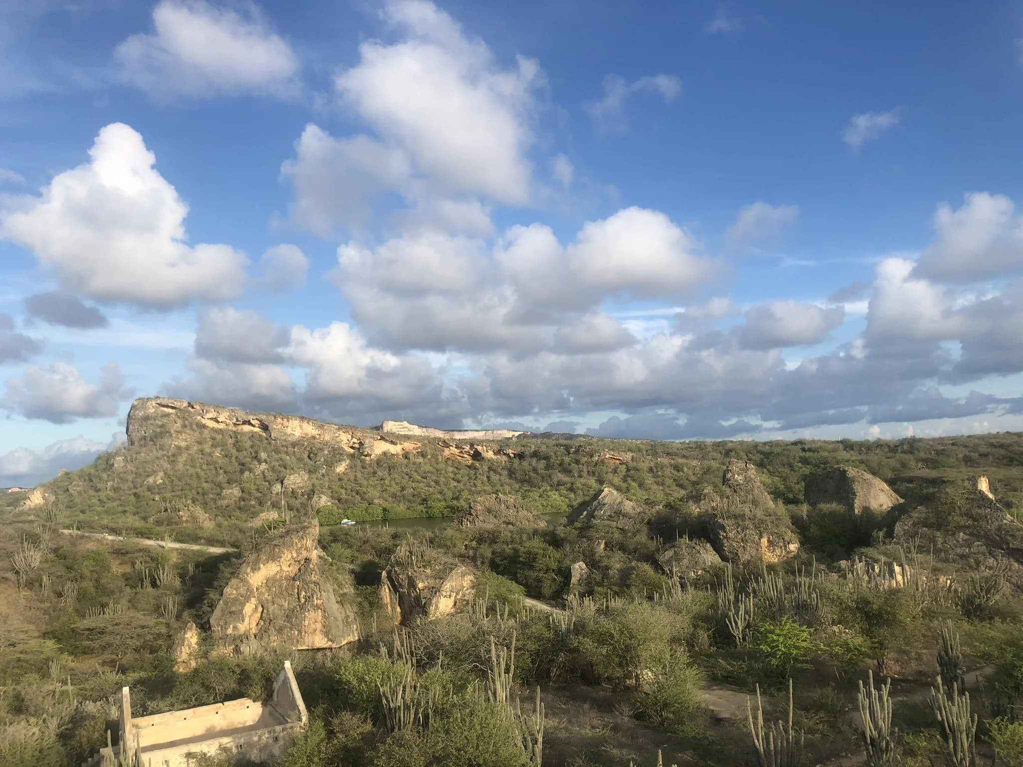 Uitzicht over Caracasbaai vanaf de omgeving van Fort Beekenburg