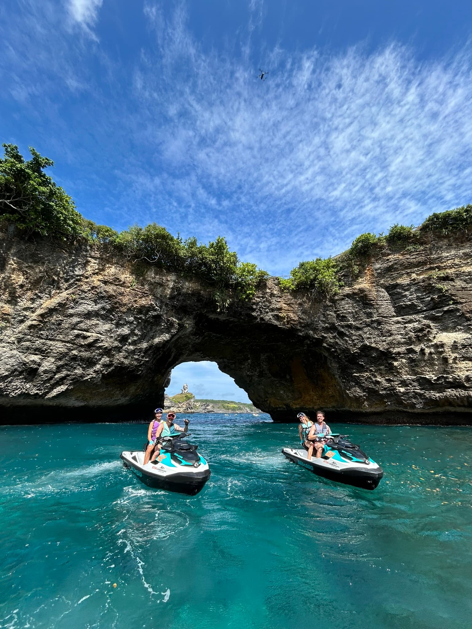 Jetski tijdens de Penida Pulse bij Nusa Lembongan