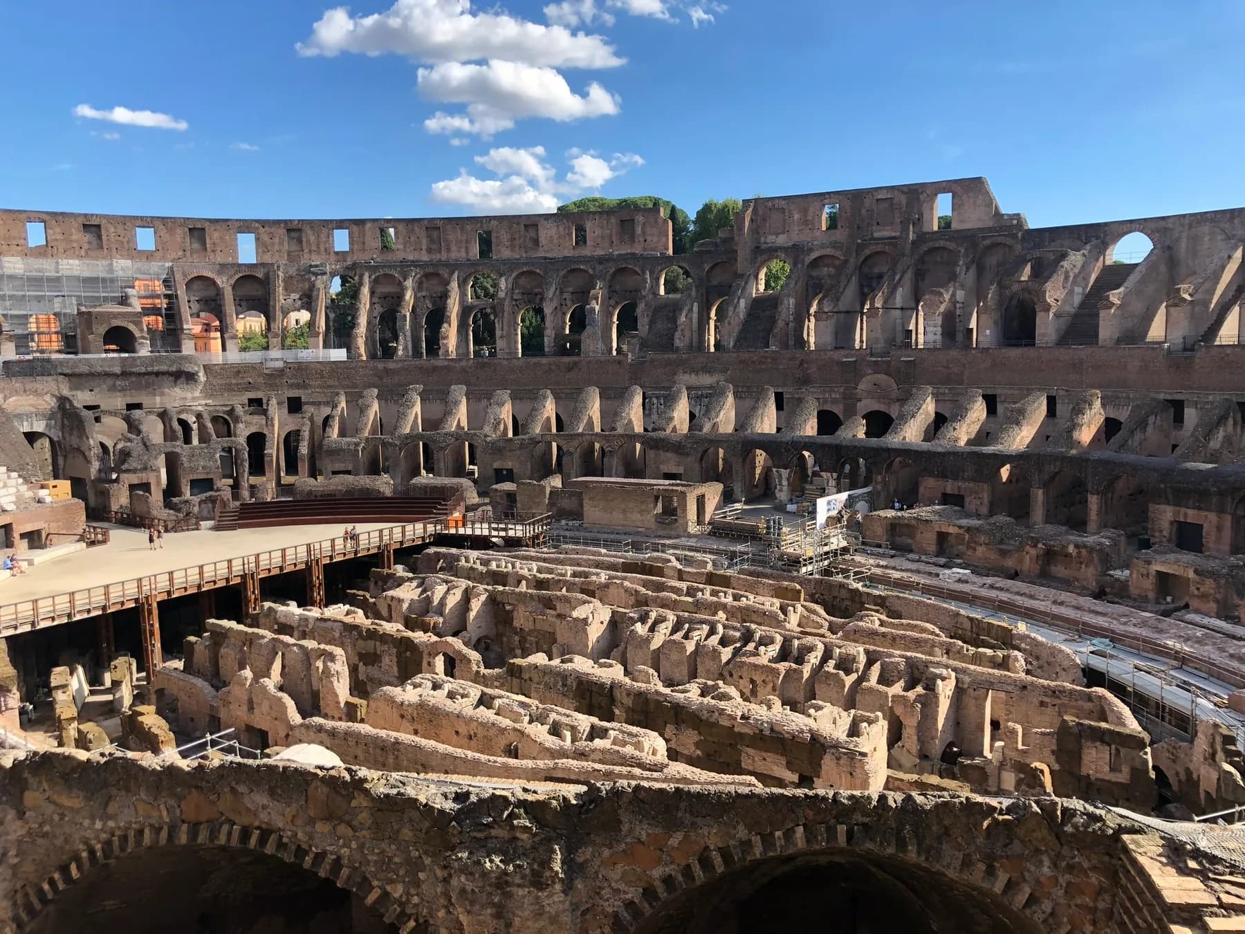 Binnenzijde van het Colosseum in Rome
