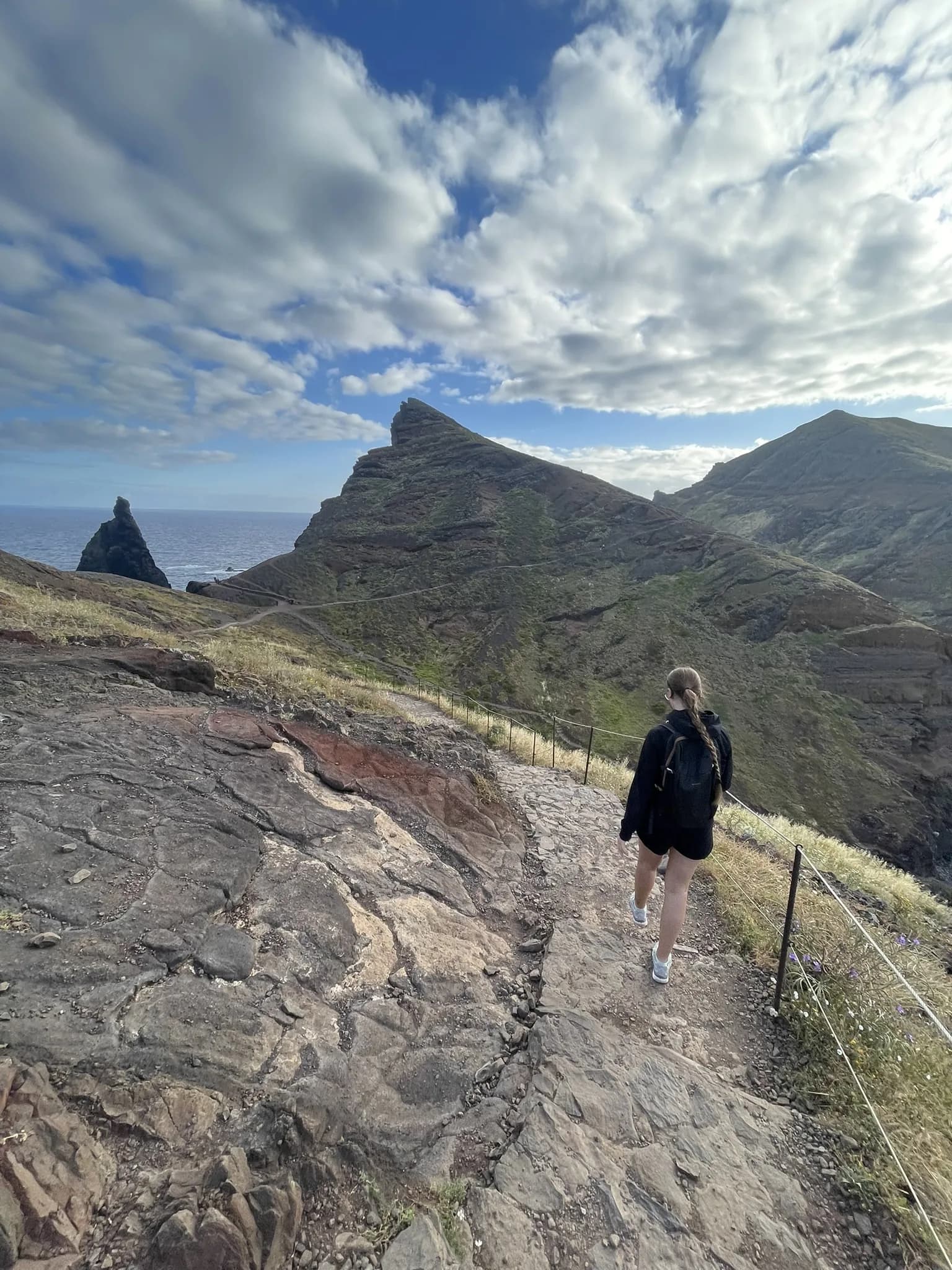 Wandelpad over de rotsige landtong van Ponta de São Lourenço